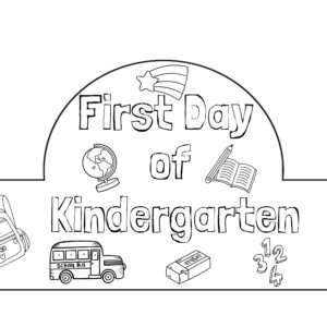 First Day of Kindergarten Headband (11 x 8 in)